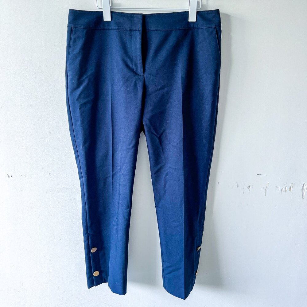Ann Taylor ankle suit pants with gold buttons size 10